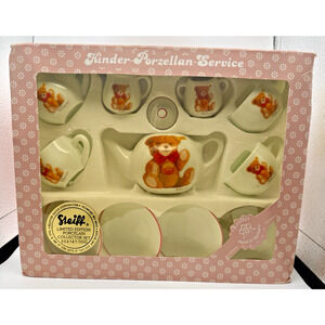 Steiff Reutter Porcelain Teddy Bear Tea Set Limited Edition Germany w/ Box